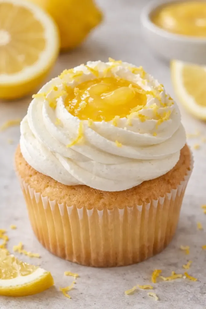 Lemon Jumbo Filled Cupcake