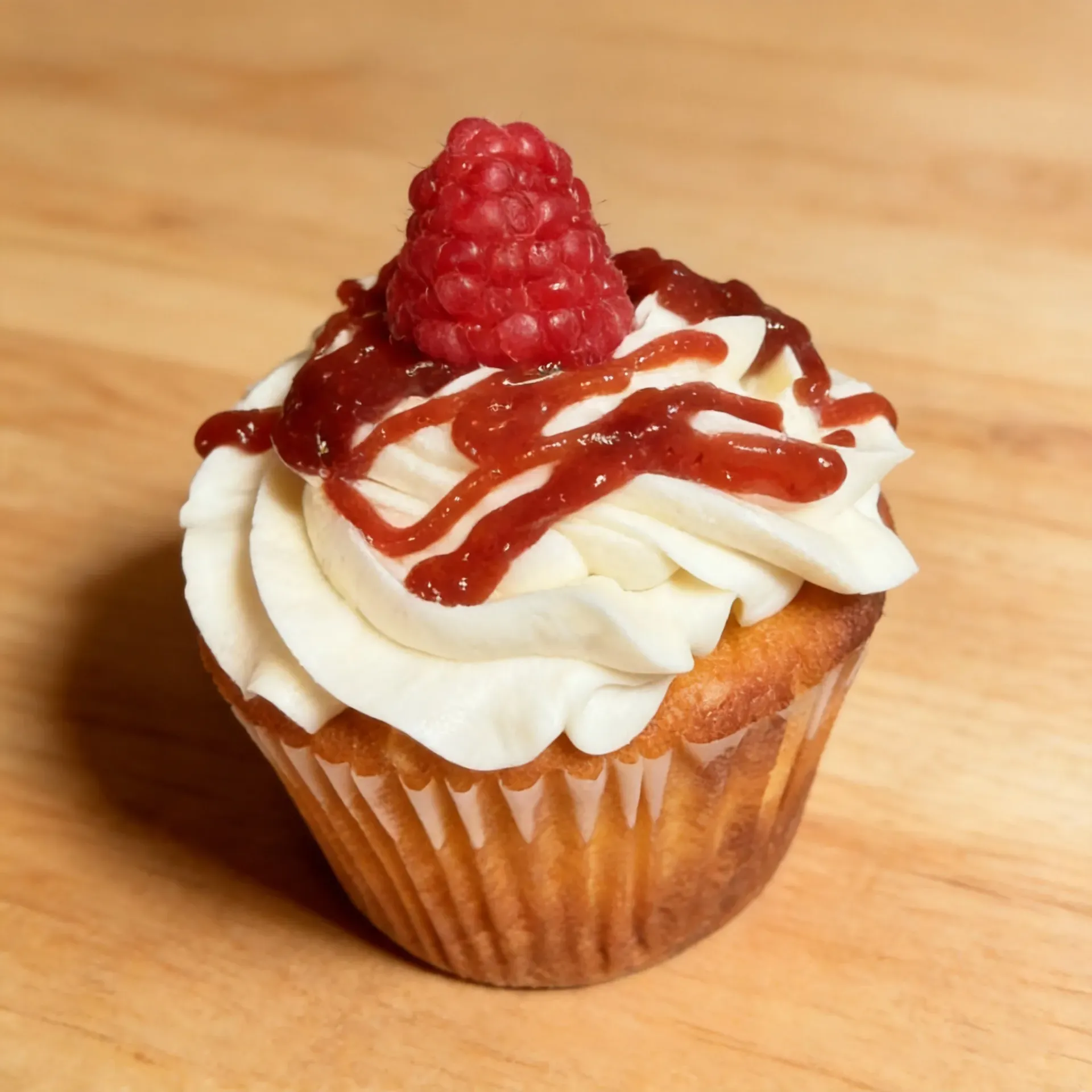 White Chocolate Raspberry Jumbo Filled Cupcake