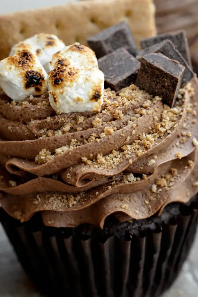 Smores Jumbo Filled Cupcake