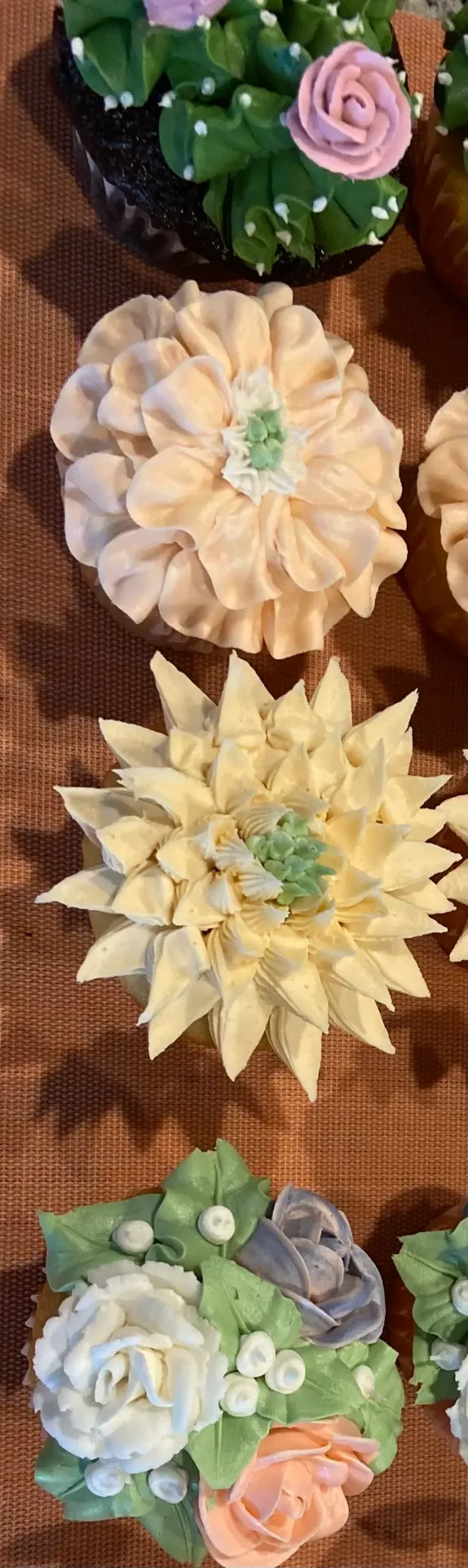 Flowered Jumbo Filled Cupcake