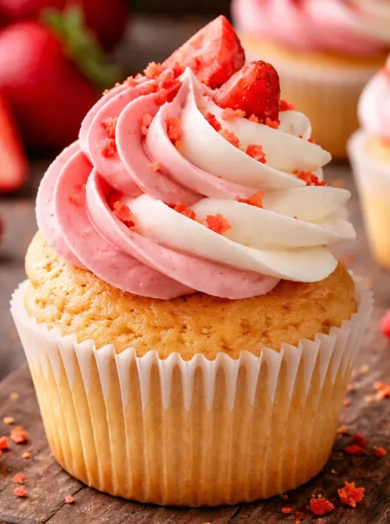 Strawberry Cream Standard Cupcake