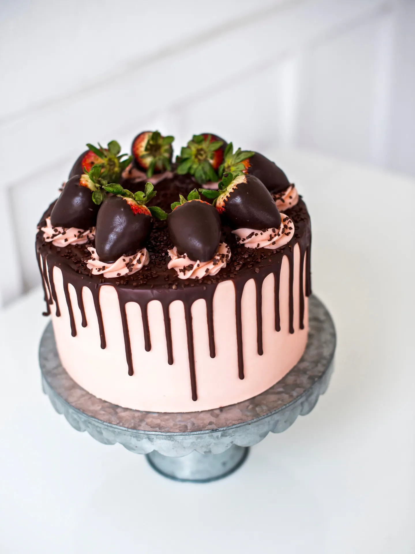 Chocolate Covered Strawberry Layer Cake