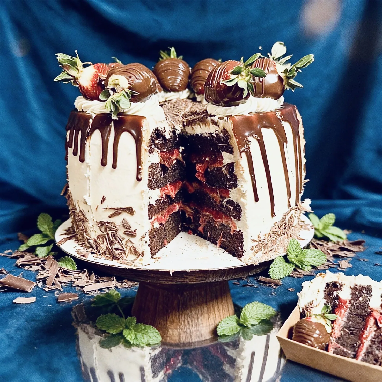 Chocolate Covered Strawberry Layer Cake